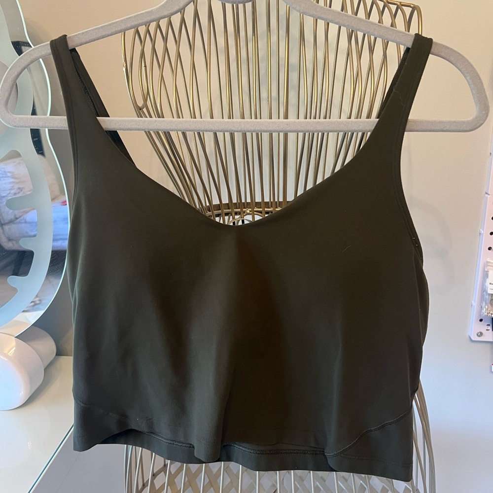 Lululemon align forest green tank top size 14